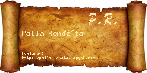 Palla Renáta névjegykártya